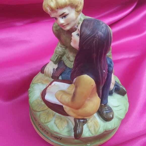 1971 Japan  Love Story Rotating Musical Figurine - Picture 6 of 7